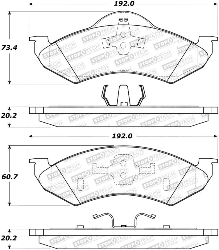 Stoptech 305.08200 Street Select Brake Pads