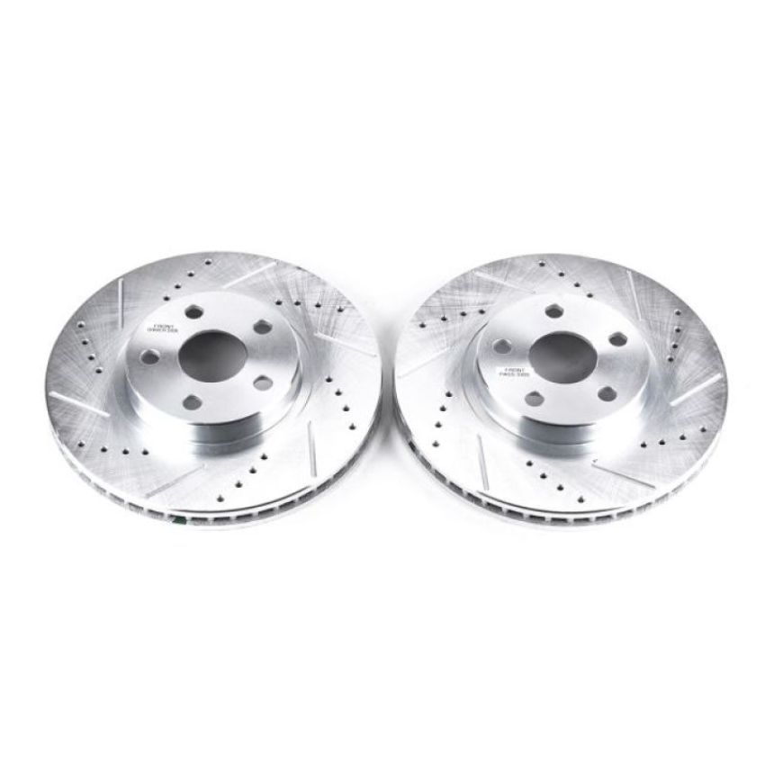 PowerStop JBR931XPR PowerStop Evolution Performance Drilled, Slotted & Plated Brake Rotor Pair