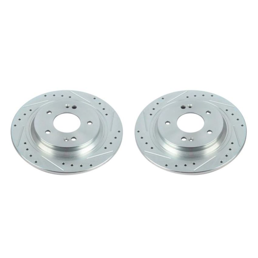 PowerStop JBR1773XPR PowerStop Evolution Performance Drilled, Slotted & Plated Brake Rotor Pair