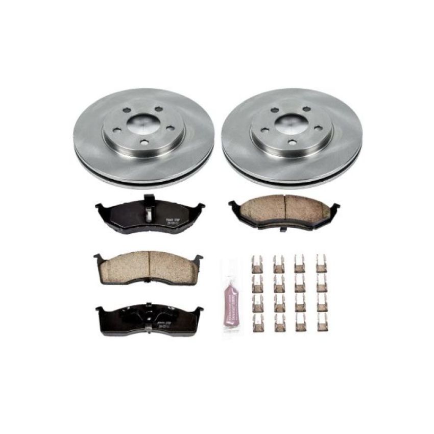 PowerStop KOE3143 OE Stock Replacement Low-Dust Ceramic Brake Pad and Rotor Kit