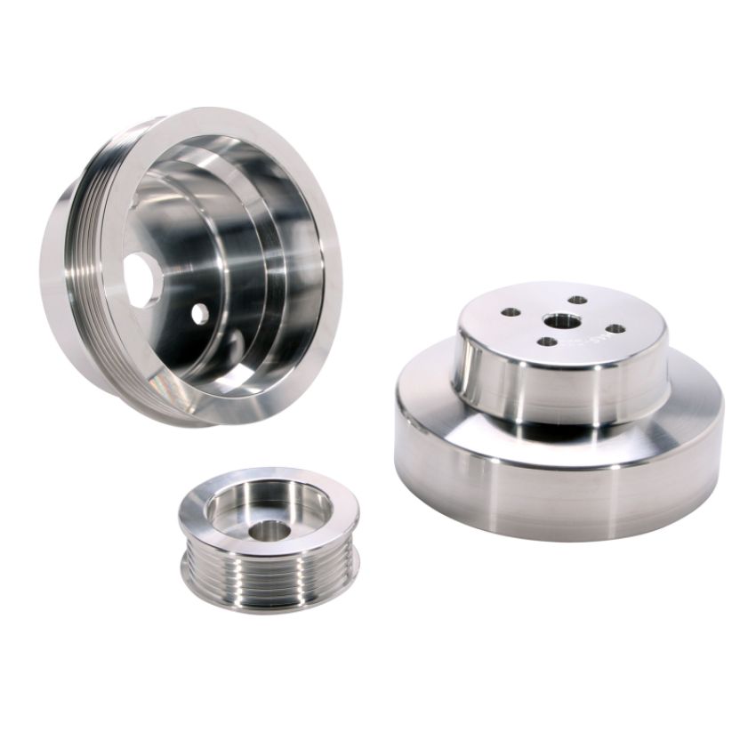 BBK Performance Parts 1603 1988-1995 GM TRUCK 4.3/5.0/5.7L 3PC UNDER DRIVE PULLEY KIT (ALUMINUM)