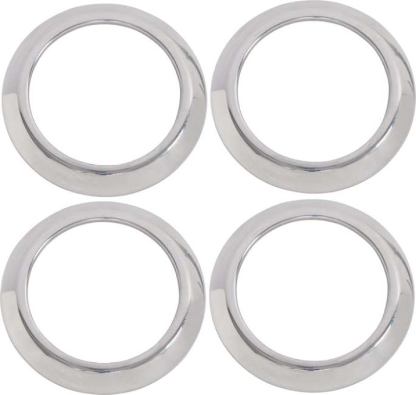 Kentrol 07-10 Jeep Wrangler JK Air Vent Bezels 4 Pieces - Polished Silver