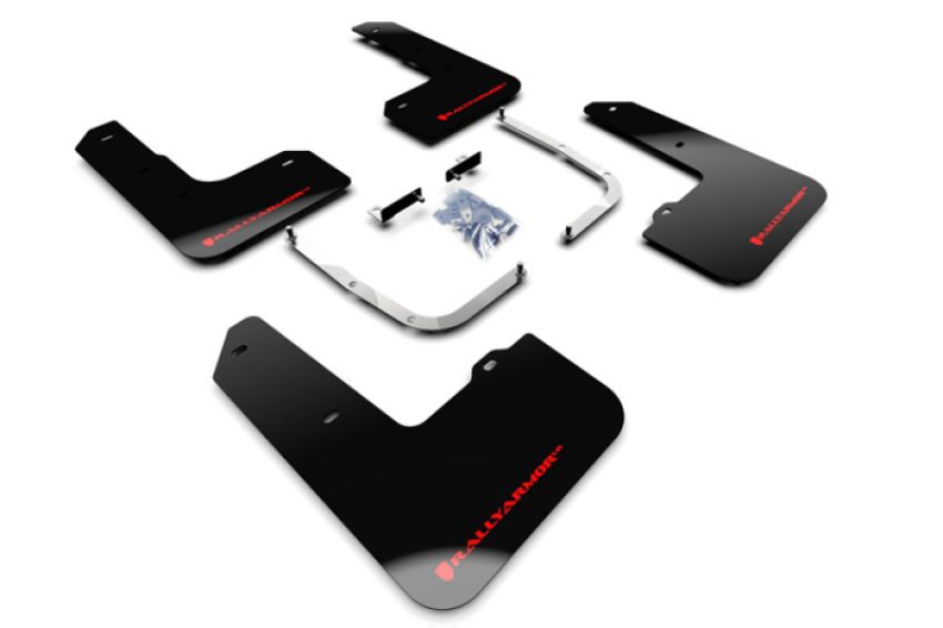Rally Armor MF59-UR-BLK/RD Black Mud Flap/Red Logo