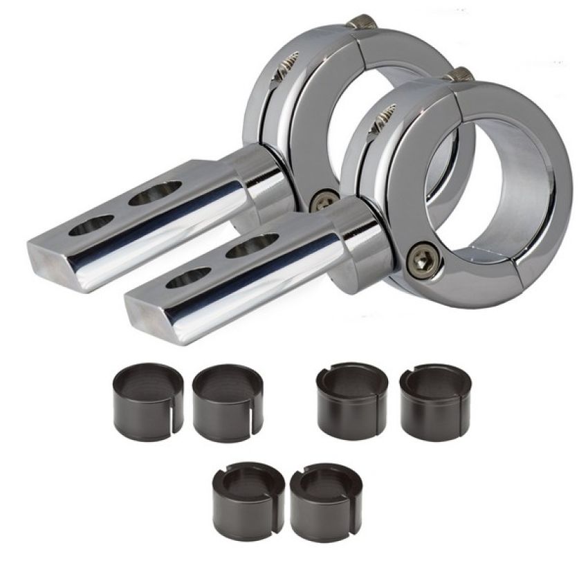 PIAA 74005 PIAA 360 Chrome Universal Mounting Bracket Kit, Fits 0.75