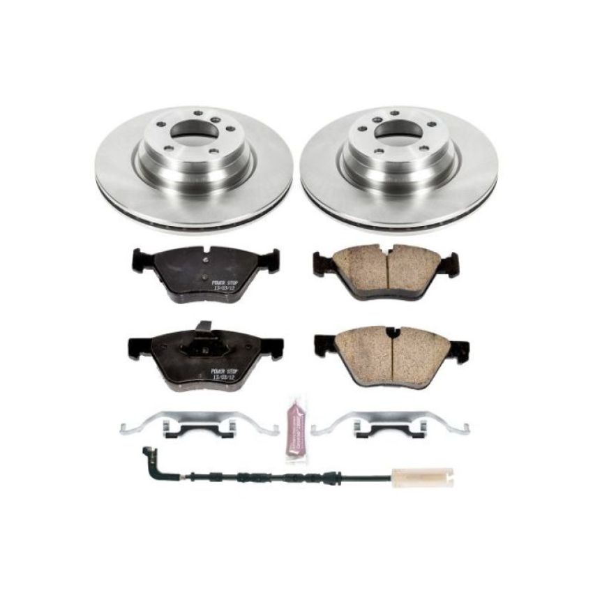 PowerStop KOE3077 OE Stock Replacement Low-Dust Ceramic Brake Pad and Rotor Kit