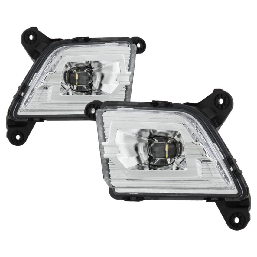 SPYDER 5086983 OEM Style Full LED Fog Light w/Universal Switch - Clear