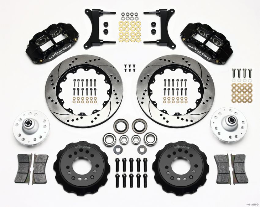 Wilwood 140-12299-D Narrow Superlite 6R Front Hub Kit 14.00in Drilled 79-87 GM G Body
