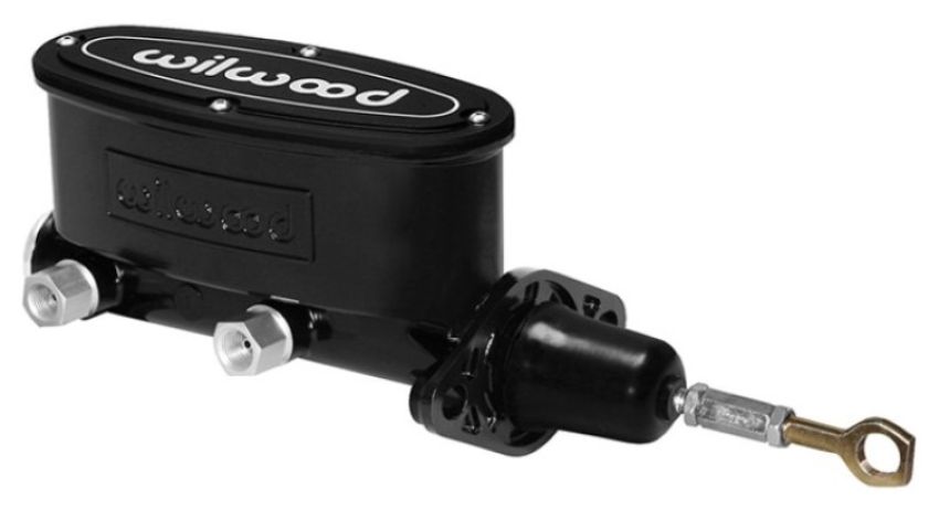 Wilwood 260-14157-BK High Volume Tandem M/C - 15/16in Bore Black-W/Pushrod - Early Mustang