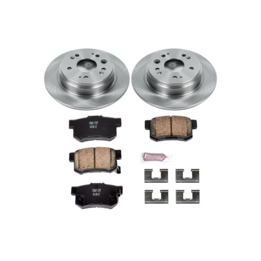 PowerStop KOE6172 OE Stock Replacement Low-Dust Ceramic Brake Pad and Rotor Kit