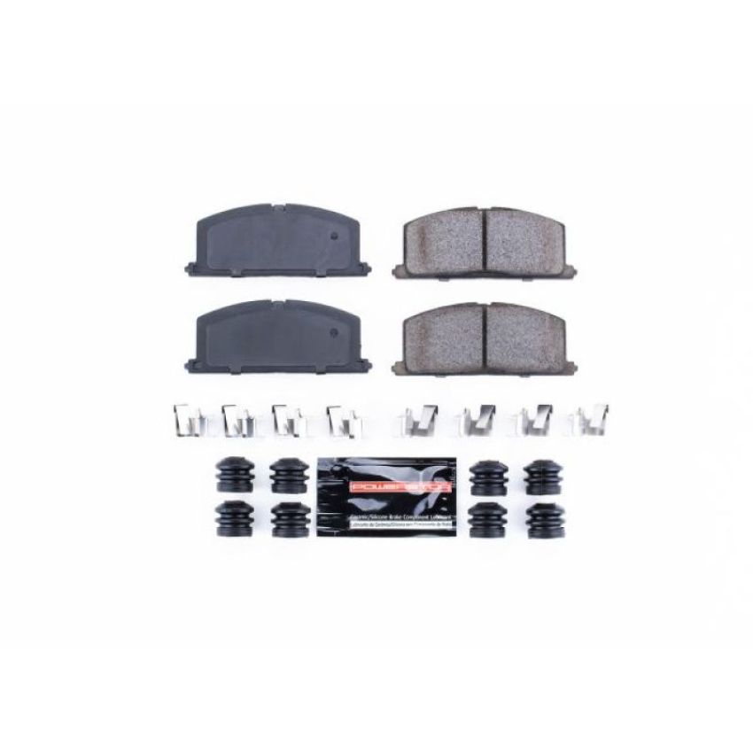 PowerStop Z23-242 PowerStop - Z23 Daily Driver Carbon-Fiber Ceramic Brake Pads with Hardware Kit