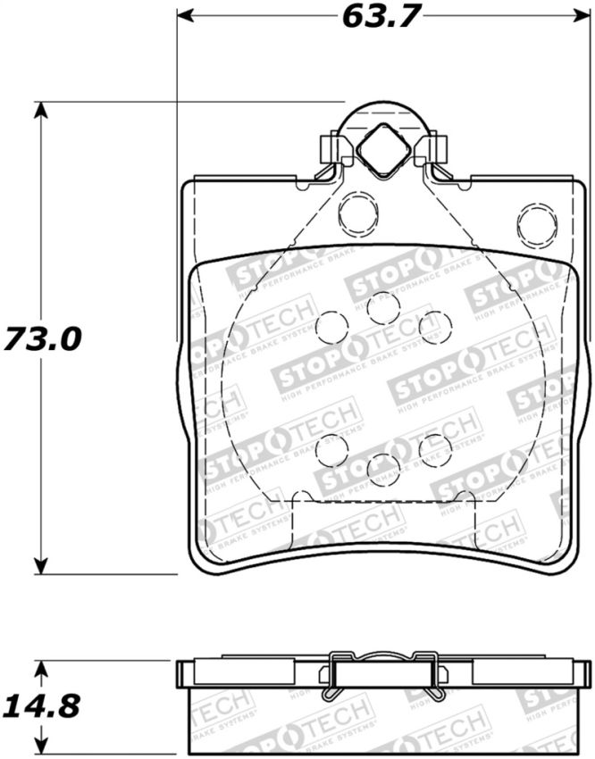 Stoptech 308.07790 Street Brake Pads