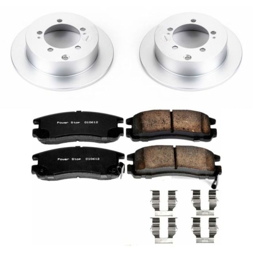 PowerStop CRK1203 Genuine Geomet Coated Rotor and Low-Dust Ceramic Brake Pad Kit