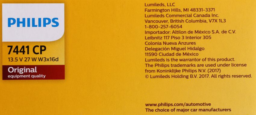 Philips 7441CP Philips Standard Miniature 7441 Pack of 10