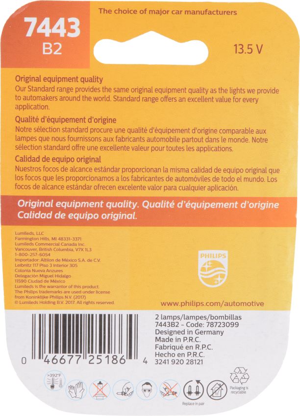 Philips 7443B2 Philips Standard Miniature 7443