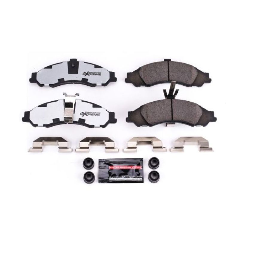 PowerStop Z26-1043 PowerStop - Z26 Performance Carbon-Fiber Ceramic Brake Pads with Hardware Kit