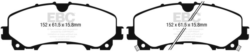 EBC Brakes DP33036C Redstuff Ceramic Low Dust Brake Pads