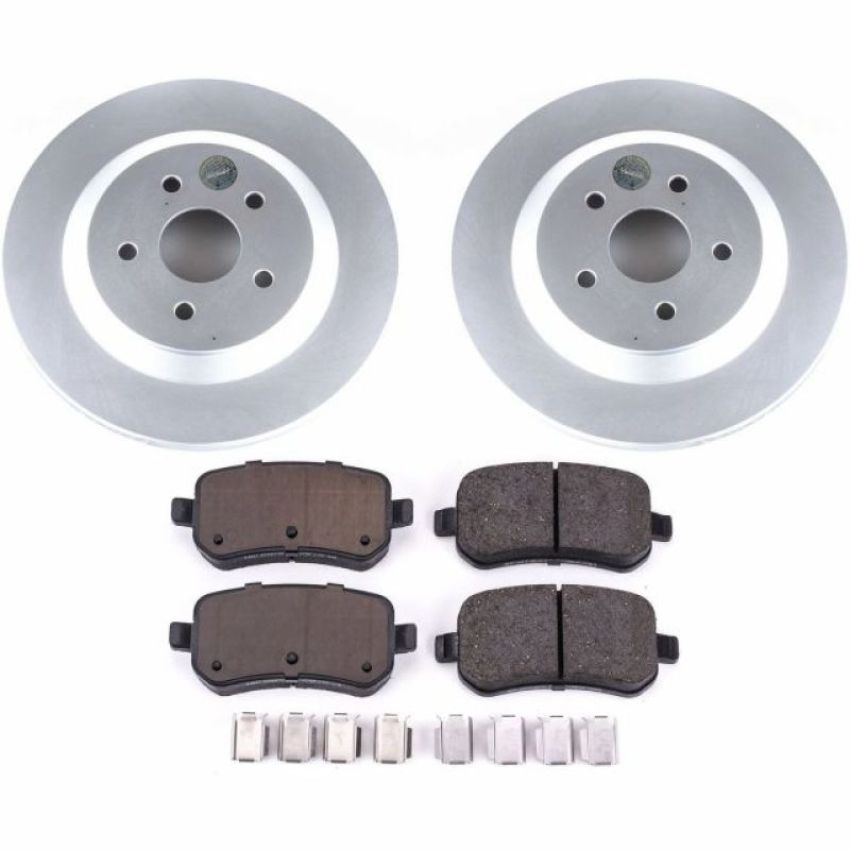 PowerStop CRK3061 Genuine Geomet Coated Rotor and Low-Dust Ceramic Brake Pad Kit