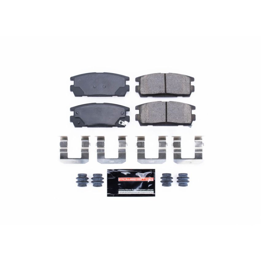 PowerStop Z23-1275 PowerStop - Z23 Daily Driver Carbon-Fiber Ceramic Brake Pads with Hardware Kit