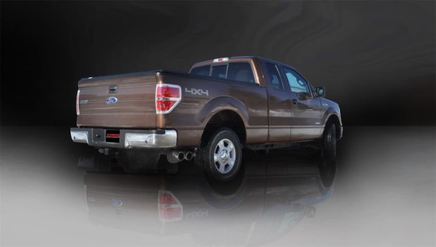 CORSA Performance 14392 Corsa 2011-2014 Ford F-150 EcoBoost 3.5L V6 Polished Sport Cat-Back Exhaust