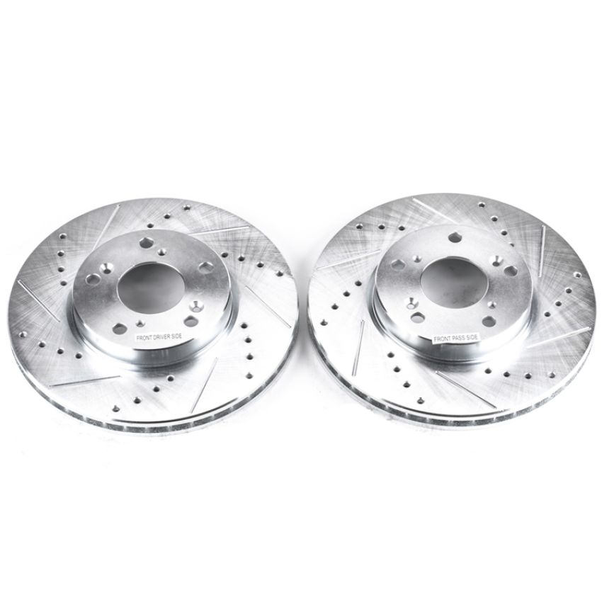 PowerStop JBR709XPR PowerStop Evolution Performance Drilled, Slotted & Plated Brake Rotor Pair