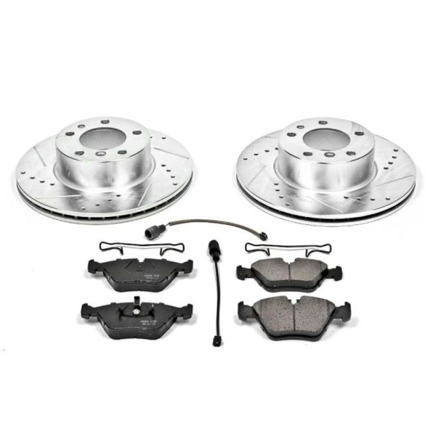 PowerStop K390 Z23 Daily Driver Carbon-Fiber Ceramic Brake Pad and Drilled & Slotted Rotor Kit