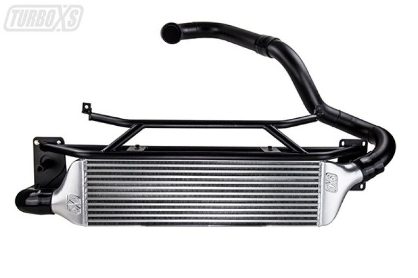 Turbo XS W15-FMIC-BLK FMIC for 15-16 Subaru WRX - Wrinkle Black Pipes