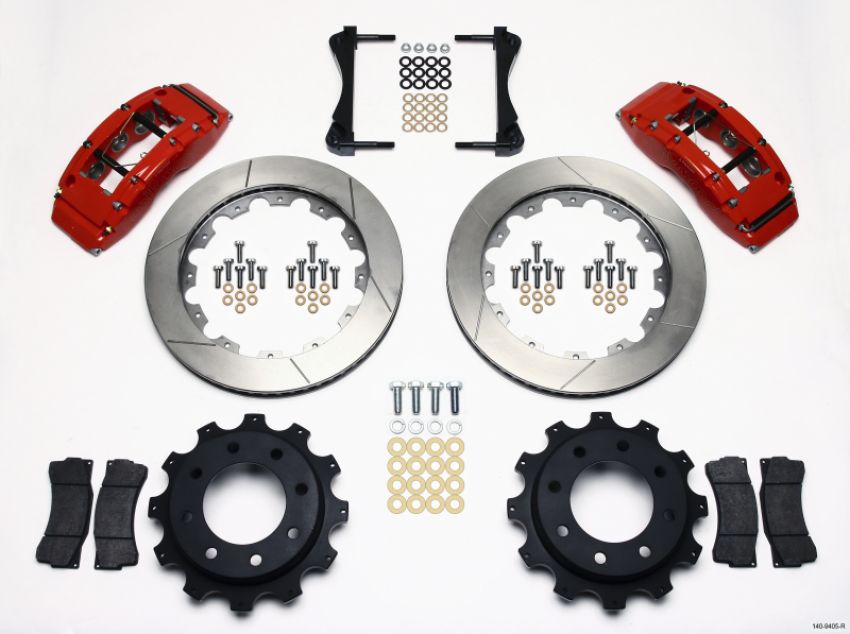 Wilwood 140-9405-R TC6R Rear Kit 16.00in Red 1999-2010 GM H2 / 2500 4.63 Cntr