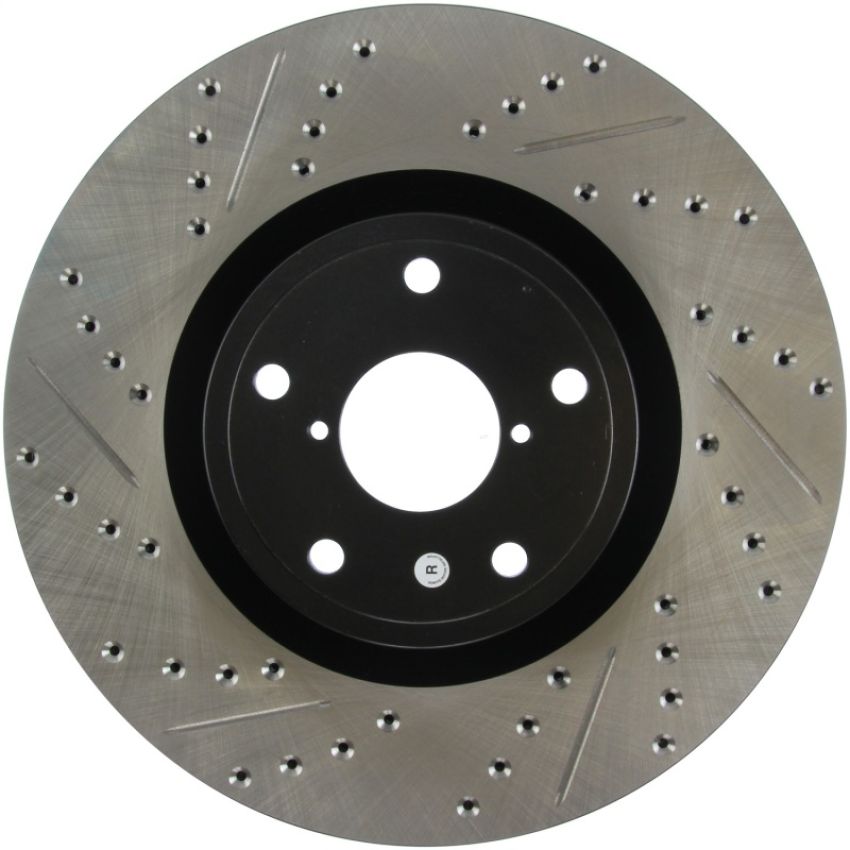 Stoptech 127.47022R 05-10 Subaru Impreza WRX/STi Slotted & Drilled Right Front Rotor