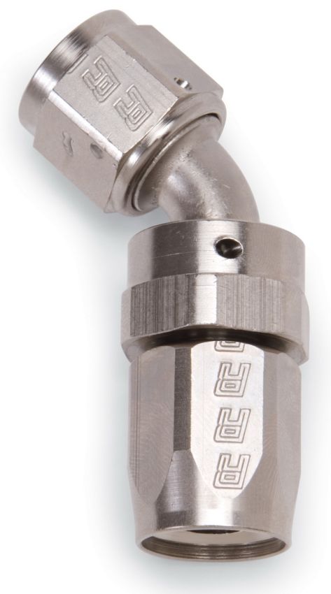 Russell 613101 Performance -8 AN Endura 45 Degree Full Flow Swivel Hose End