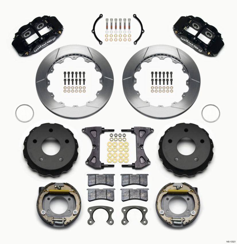 Wilwood 140-13321 Narrow Superlite 4R Rear P-Brk Kit 12.88in Small Ford 2.36in Off Bronco 5 x 5.50