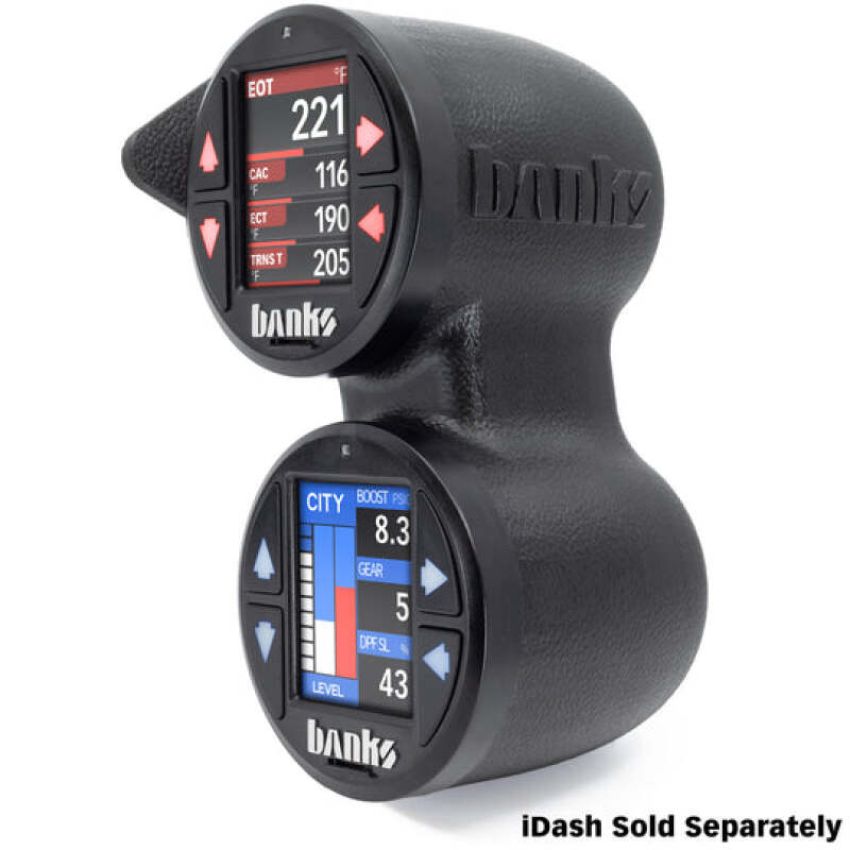 Banks Power 63362 19-21 Chevy/GMC 1500 / 20-23 Chevy/GMC 2500/3500 - iDash Stealth Dual Pod Mount 52mm