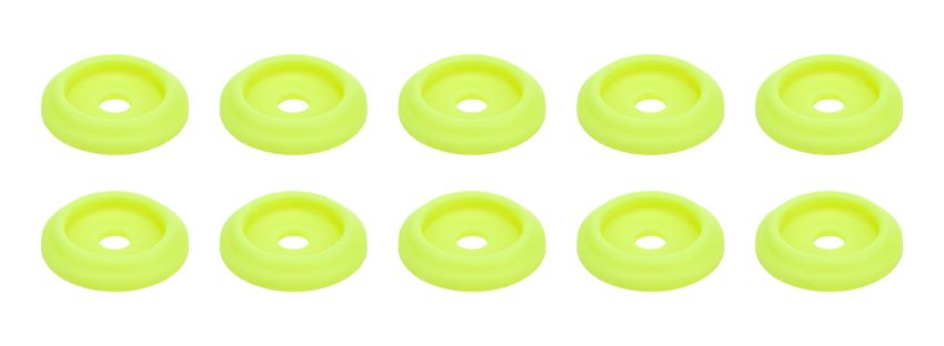 ALLSTAR PERFORMANCE ALL18853 Body Bolt Washer Plastic Fluorescent Yellow 10pk