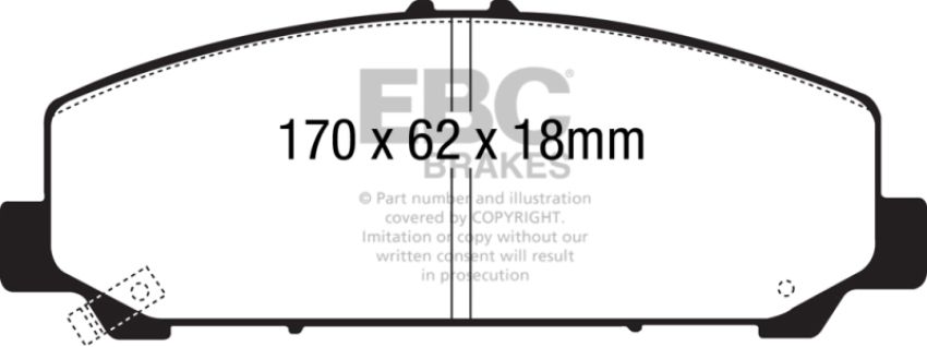 EBC Brakes DP61808 6000 Series Greenstuff Truck/SUV Brakes Disc Pads