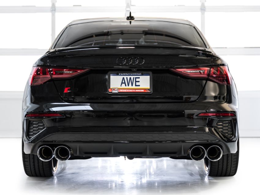 AWE Tuning 3020-42897 AWE 22-24 Audi 8Y S3 Track Edition Exhaust  - Chrome Silver Tips