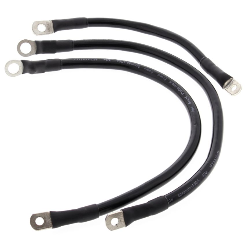 All Balls Racing 79-3006-1 66-77 Harley FLH Electra Glide Battery Cable Kit Black