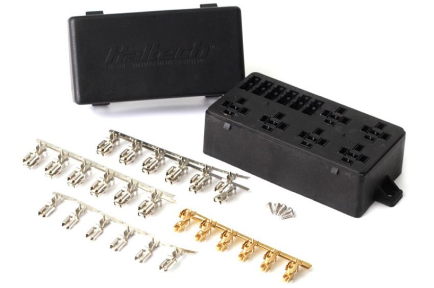 Haltech HT-030102 6 Circuit  Fuse Box w/Lid/Pins