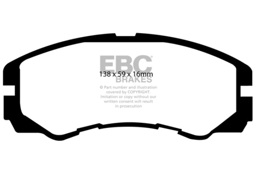 EBC Brakes DP6973 6000 Series Greenstuff Truck/SUV Brakes Disc Pads