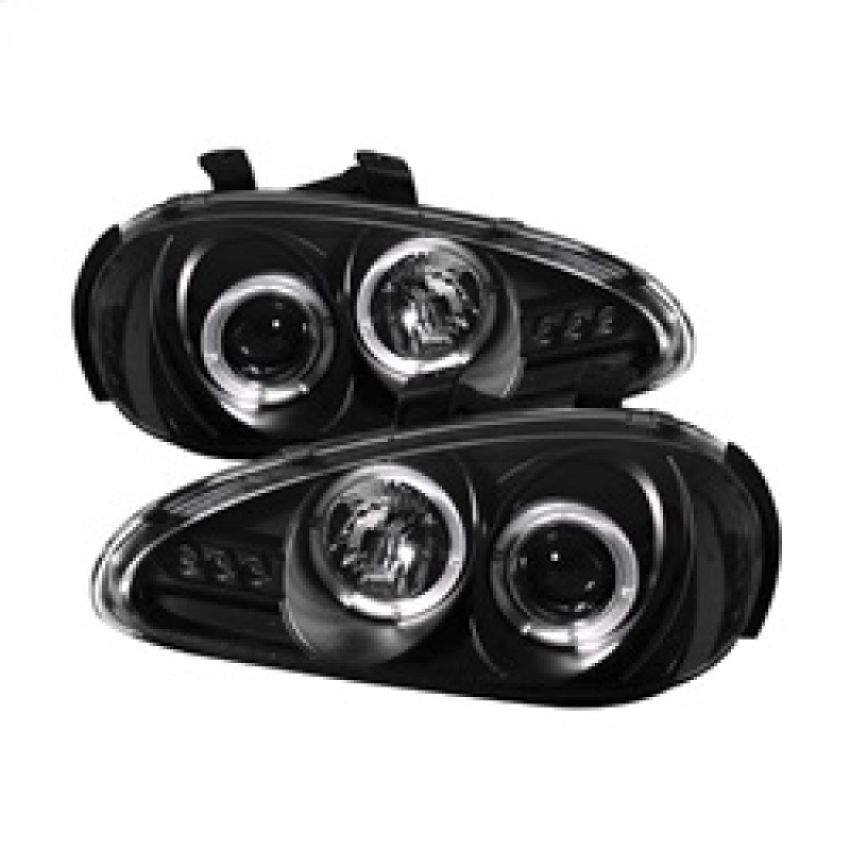 SPYDER 5011503 Projector Headlights - LED Halo - Black