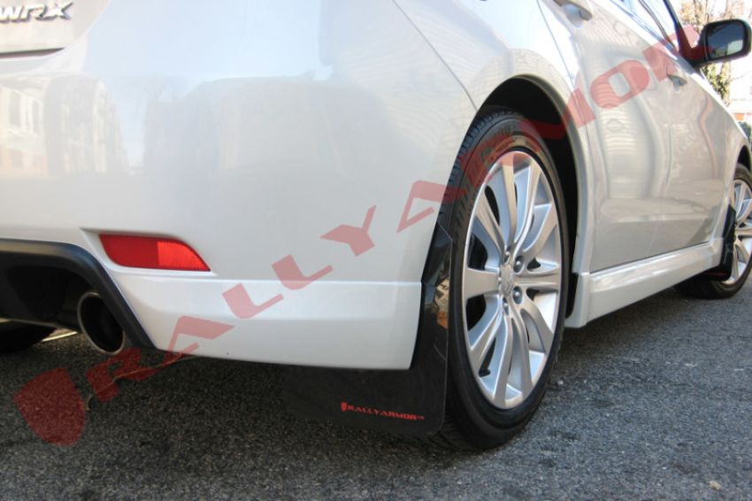 Rally Armor MF6-UR-BLK/RD Black Mud Flap/Red Logo