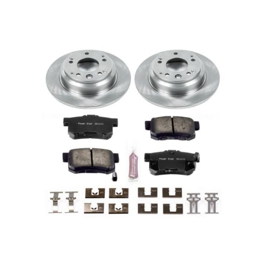 PowerStop KOE709 OE Stock Replacement Low-Dust Ceramic Brake Pad and Rotor Kit