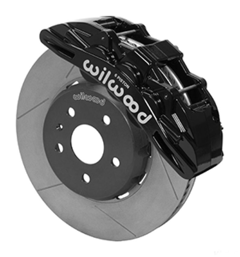 Wilwood 140-15438 SX6R Front Brake Kit 14in Slotted Rotors Black Calipers w/ Lines 16-19 Chevrolet Camaro SS