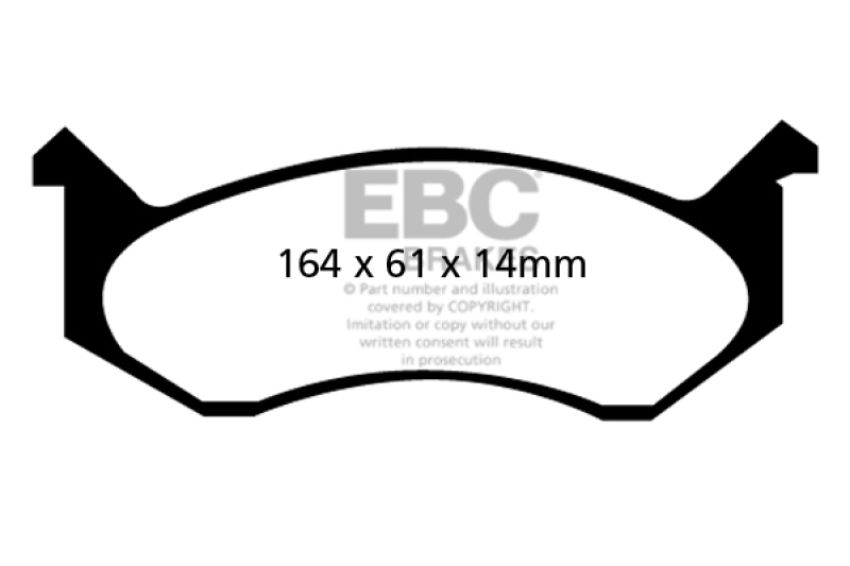 EBC Brakes DP41277R Yellowstuff Street And Track Brake Pads
