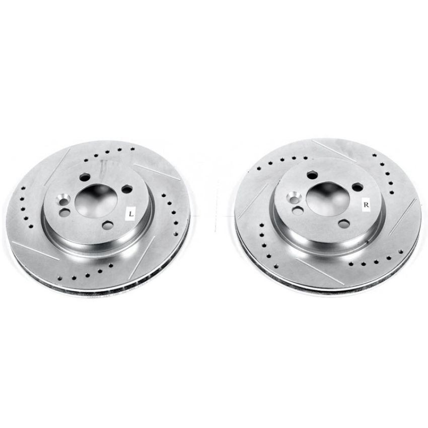 PowerStop EBR854XPR PowerStop Evolution Performance Drilled, Slotted & Plated Brake Rotor Pair