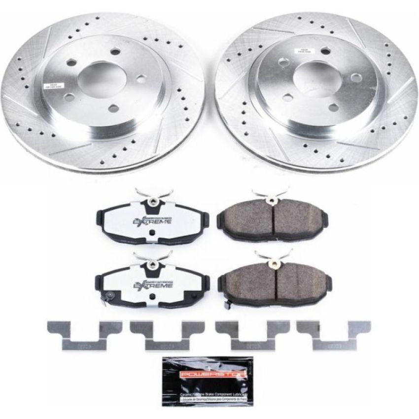 PowerStop K5941-26 Z26 Street Performance Ceramic Brake Pad and Drilled & Slotted Rotor Kit