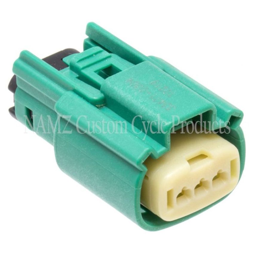 NAMZ NM-33471-0304 2007 VROD CAW/CD/CDX Main Harness Molex MX-150 3-Pos Male Connector - Green (HD 72540-07GN)