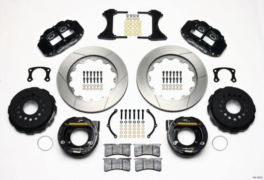 Wilwood 140-10012 Narrow Superlite 4R Rear P-Brk Kit 14.00in New Big Ford 2.50in Offset