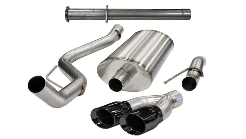 CORSA Performance 14760BLK Corsa 2011-2014 Ford F-150 Raptor 6.2L V8 145in Wheelbase Black Xtreme Cat-Back Exhaust