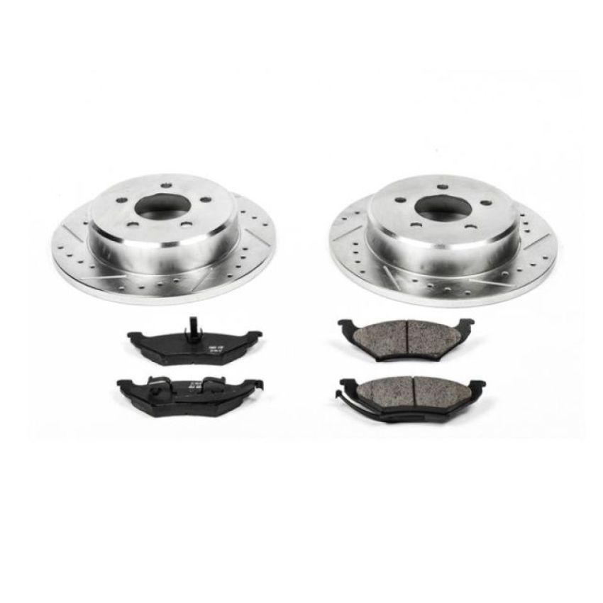 PowerStop K5149 Z23 Daily Driver Carbon-Fiber Ceramic Brake Pad and Drilled & Slotted Rotor Kit