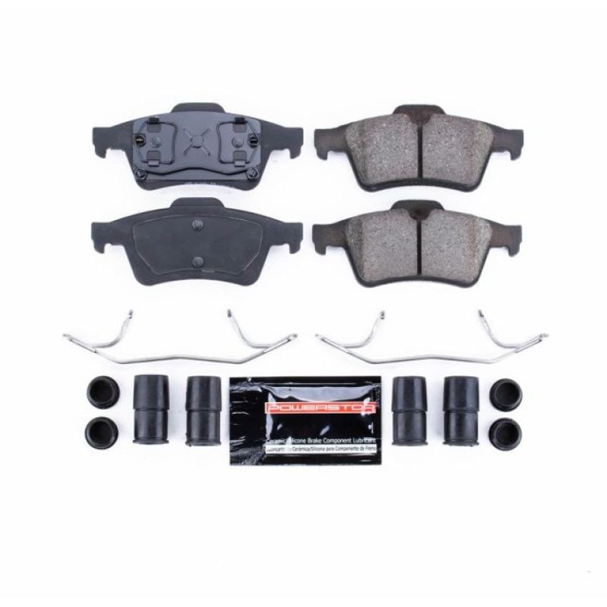 PowerStop Z23-973 PowerStop - Z23 Daily Driver Carbon-Fiber Ceramic Brake Pads with Hardware Kit