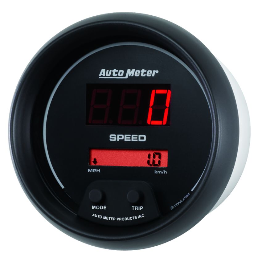 Autometer Sport-Comp Black 3 3/8in 160 MPH Digital Speedo Gauge